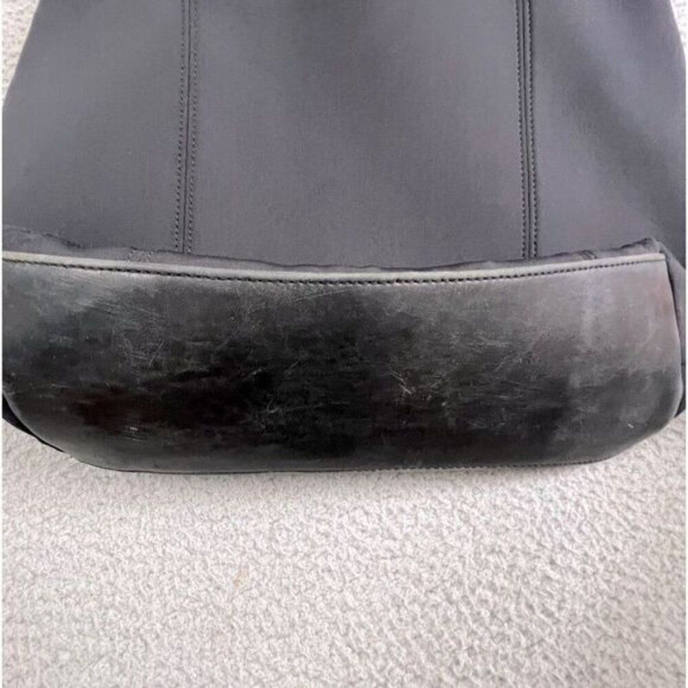 COACH A9N 6217 NEW YORK MEDIUM BAG BLACK NEOPRENE AND LEATHER - Picture 4 of 10